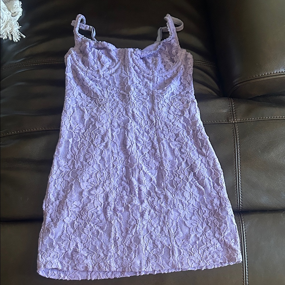 Urban Outfitters Lavender Lace Mini Dress